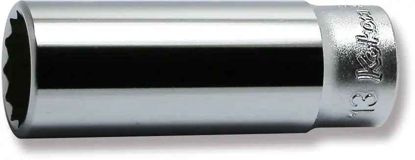 1/4 Sq. Dr. Socket  13mm 12 point Length 50mm