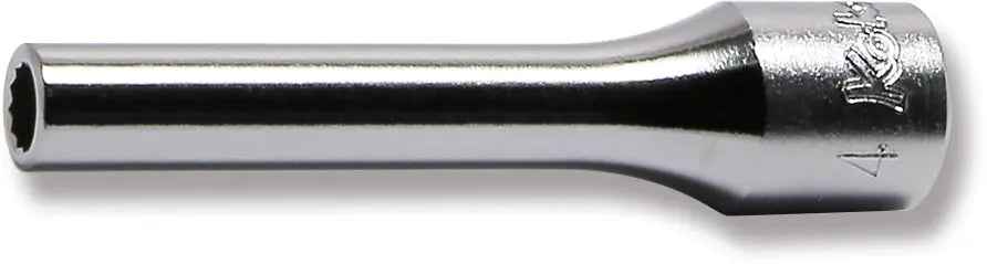1/4 Sq. Dr. Socket  4mm 12 point Length 50mm