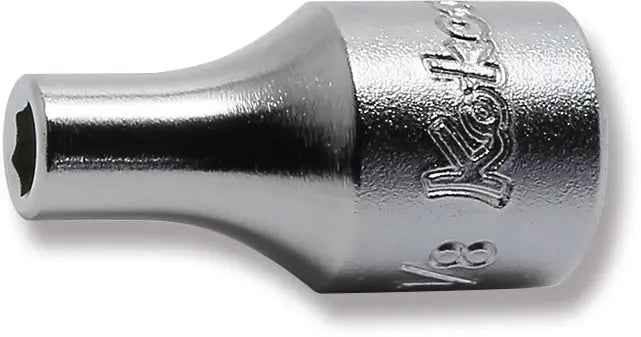 1/4 Sq. Dr. Socket  1/8 6 point Length 22mm