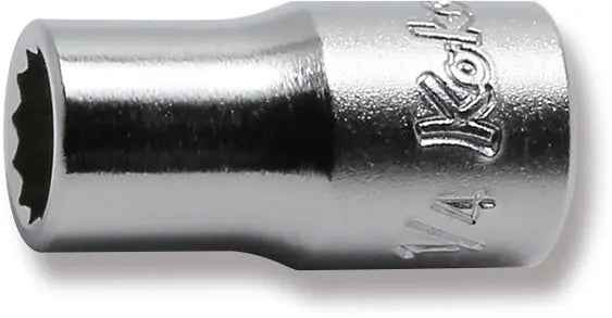 1/4 Sq. Dr. Socket  1/4 12 point Length 22mm