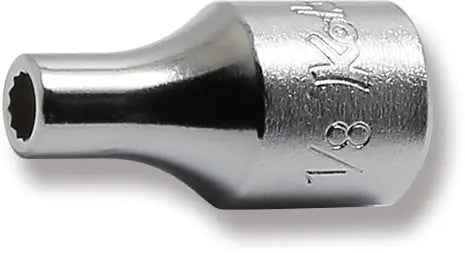 1/4 Sq. Dr. Socket  1/8 12 point Length 22mm
