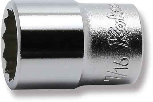 1/4 Sq. Dr. Socket  7/16 12 point Length 22mm