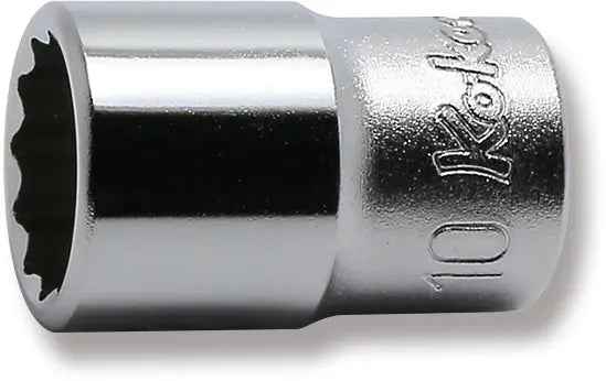 1/4 Sq. Dr. Socket  10mm 12 point Length 22mm