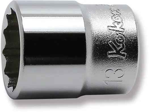 1/4 Sq. Dr. Socket  13mm 12 point Length 22mm