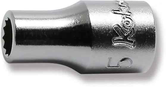 1/4 Sq. Dr. Socket  5mm 12 point Length 22mm