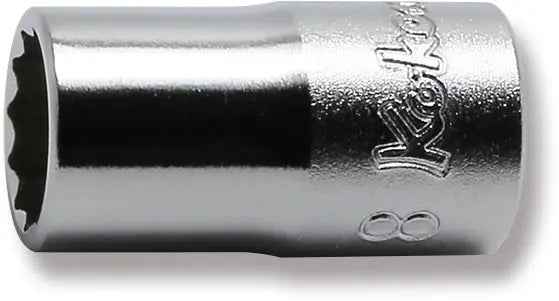 1/4 Sq. Dr. Socket  8mm 12 point Length 22mm