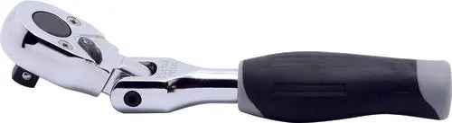 1/4 Sq. Dr. Ratchet Handle  20 teeth Short Length 116mm Flexible Head Plastic Handle