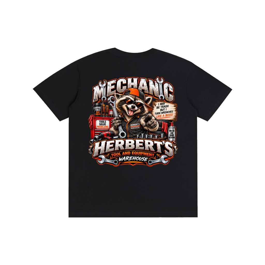 Ricky Raccoon Mechanic Tee - Herbert's Tool & Equipment