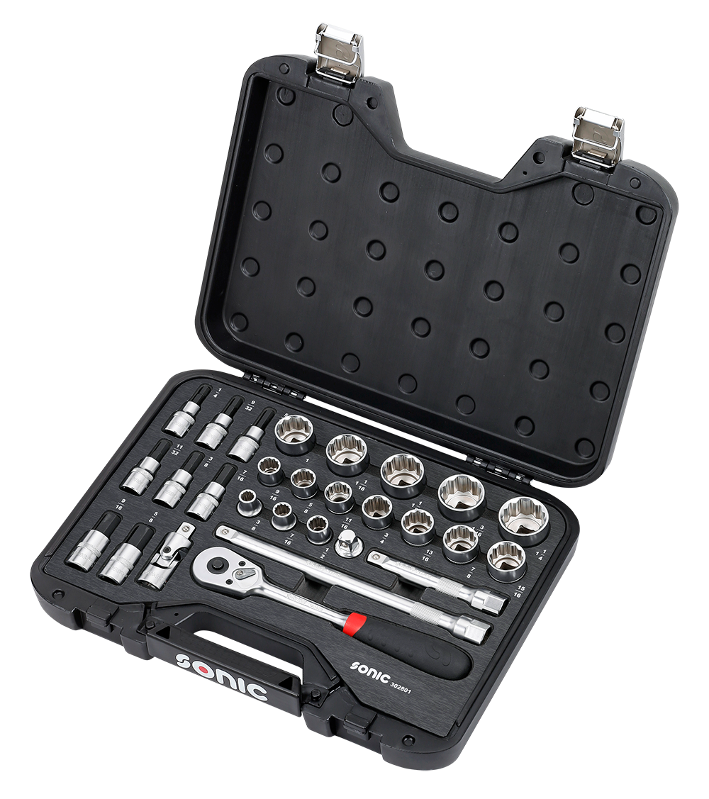 Sonic Tools - MCS SAE Socket Set 1/2", 28-pcs - Ridge Toolbox