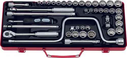 3/8 Sq. Dr. Socket Set   12 point   42 pieces