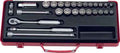 3/8 Sq. Dr. Socket Set   6, 12 point   17 pieces