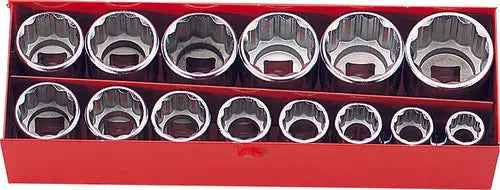 3/8 Sq. Dr. 14 Piece 12-Point Metric Socket Set  9-22mm