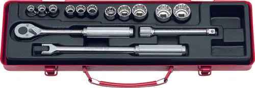 3/8 Sq. Dr. 14 Piece 12-Point Metric Socket Set 8-22mm