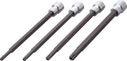 3/8 Sq. Dr. 4 Piece Tamper-Resistant TORX® Bit Socket 1 T27H-T50H