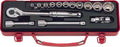 3/8 Sq. Dr. Socket Set 6, 12 point   15 pieces