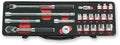 3/8 Sq. Dr. 21 Piece Z-Series 6-Point Metric Socket Set  7-22mm