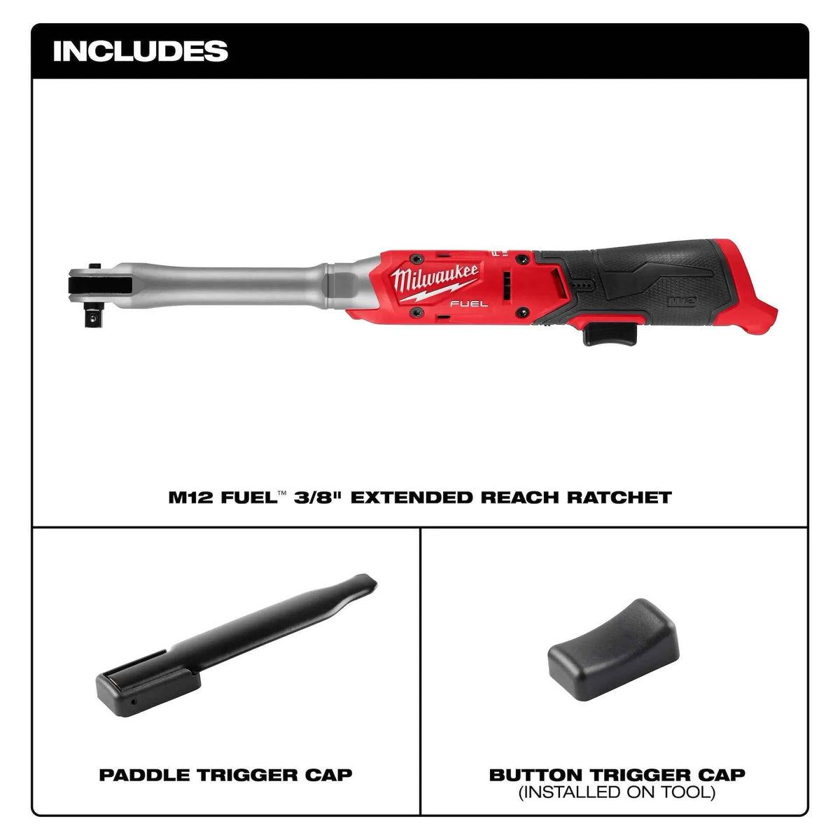 Milwaukee 3059-20 M12 FUEL™ 3/8" Extended Reach Ratchet (Tool Only)