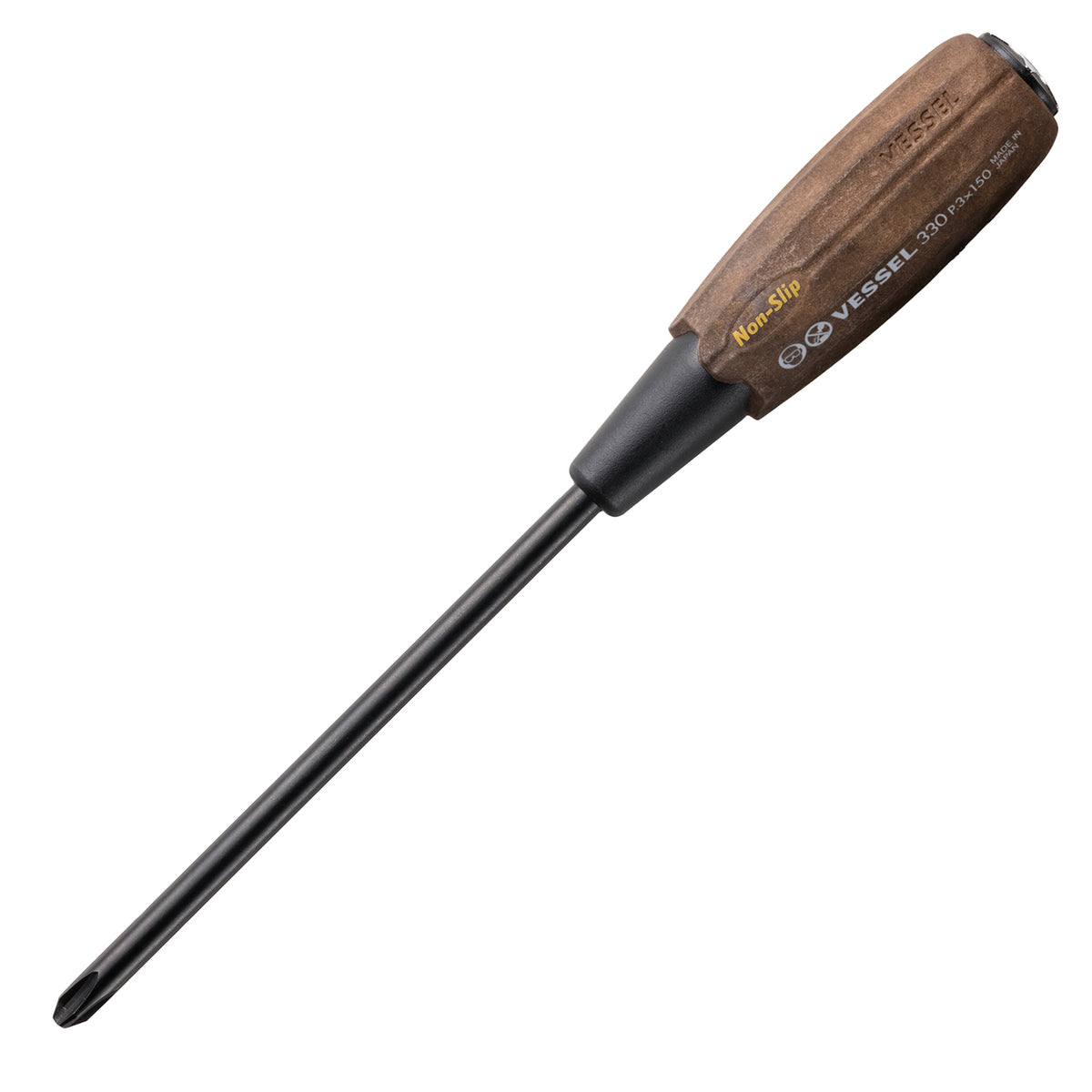 Vessel WOOD-COMPO Tang-Thru Screwdriver No.330 +3x150