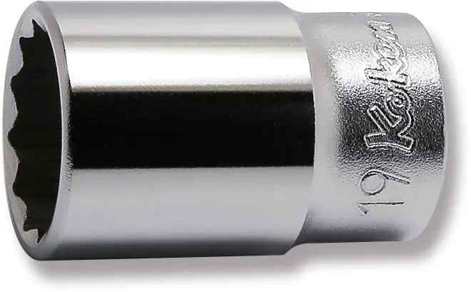 3/8 Sq. Dr. Socket  19mm 12 point Length 40mm
