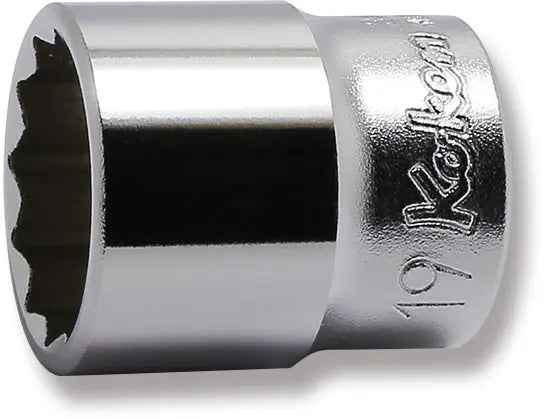 3/8 Sq. Dr. Socket  19mm 12 point Length 30mm