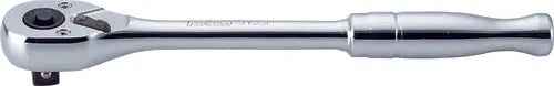 3/8 Sq. Dr. Ratchet Handle  24 teeth  Length 200mm Push Button Polished Handle