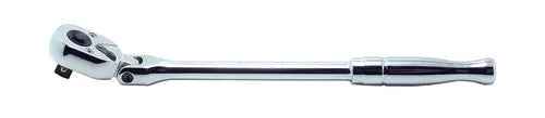 3/8 Sq. Dr. Ratchet Handle  24 teeth Flexible Head Length 265mm Push Button Polished Handle