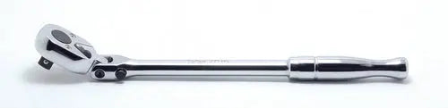3/8 Sq. Dr. Ratchet Handle  24 teeth Locking Flexible Head Length 265mm  Polished Handle