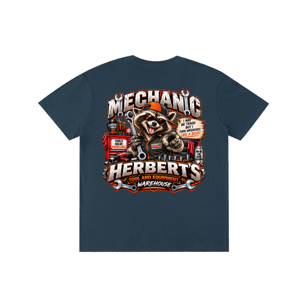 Ricky Raccoon Mechanic Tee - Herbert's Tool & Equipment