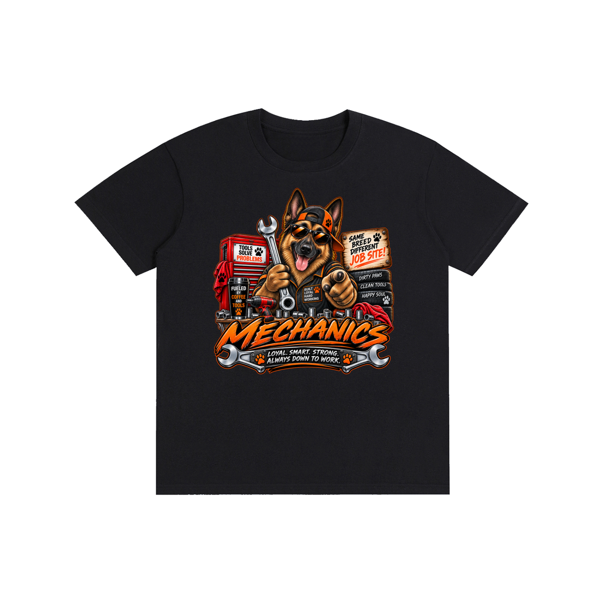 German Shepherd Mechanic T-Shirt