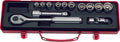 1/2 Sq. Dr. 13 Piece 12-Point Metric Socket Set  10-24mm