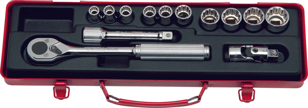 1/2 Sq. Dr. 13 Piece 12-Point Metric Socket Set  10-24mm