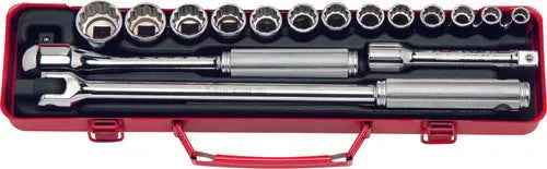 1/2 Sq. Dr. 17 Piece 12-Point SAE Socket Set  3/8-1"