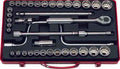 1/2 Sq. Dr. Socket Set   12 point   38 pieces