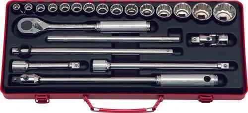 1/2 Sq. Dr. 22 Piece 12-Point Metric Socket Set  9-32mm