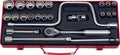 1/2 Sq. Dr. 24 Piece 12-Point Metric Socket Set  10-32mm