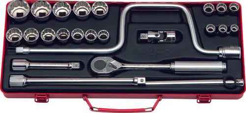 1/2 Sq. Dr. 24 Piece 12-Point Metric Socket Set  10-32mm
