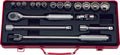 1/2 Sq. Dr. 18 Piece 12-Point Metric Socket Set  8-27mm