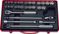 1/2 Sq. Dr. Socket Set   12 point   30 pieces
