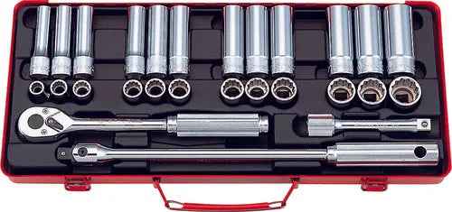1/2 Sq. Dr. 27 Piece 12-Point Metric Socket Set  10-24mm