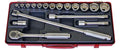 1/2 Sq. Dr. 18 Piece 12-Point Metric Socket Set  8-32mm