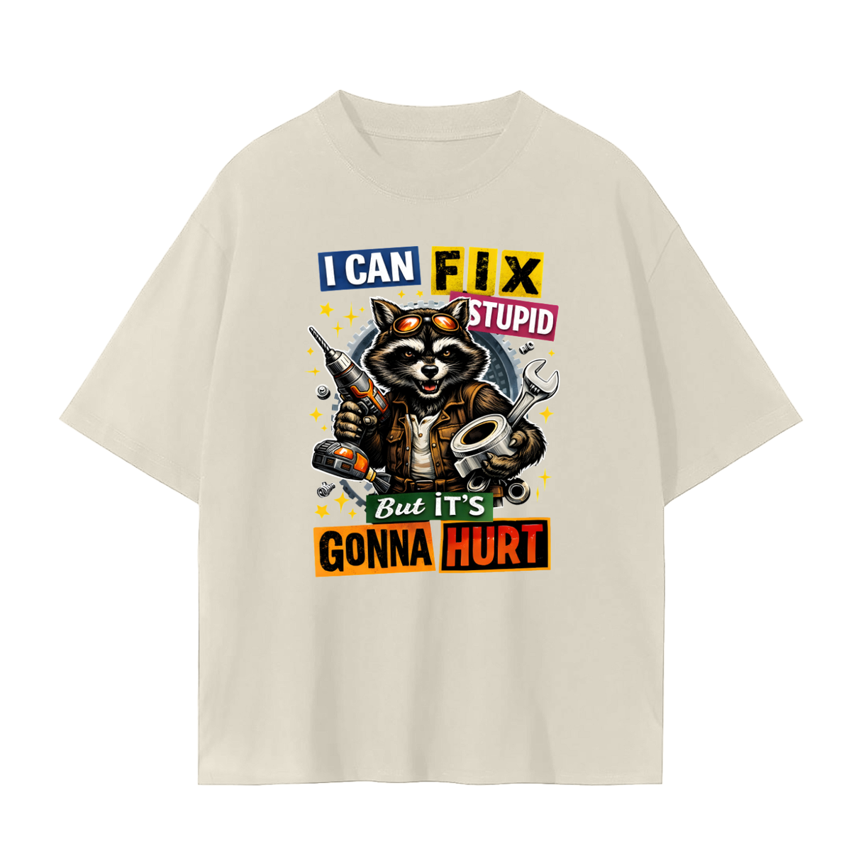 RTB,tshirt,mechanic,tee,raccoon