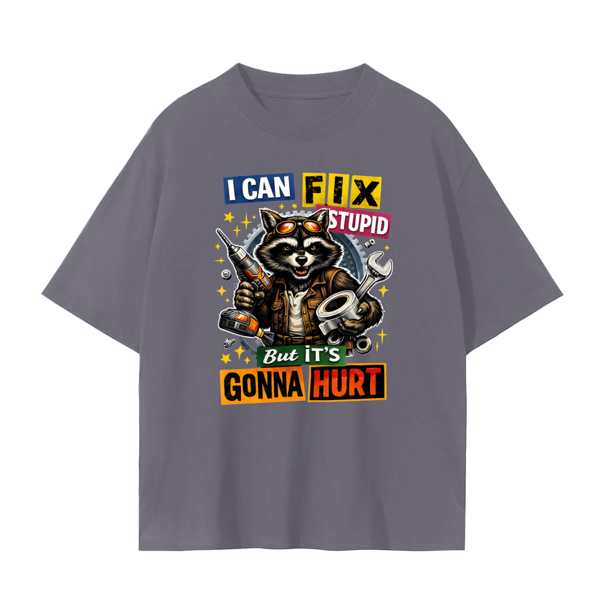 RTB,tshirt,mechanic,tee,raccoon