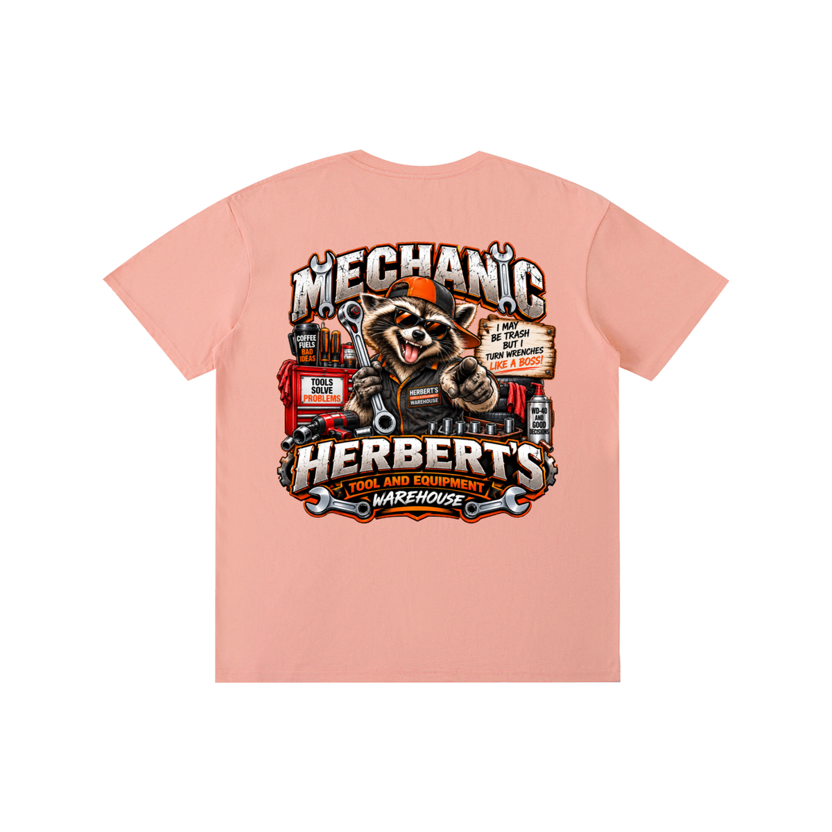 Ricky Raccoon Mechanic Tee - Herbert's Tool & Equipment