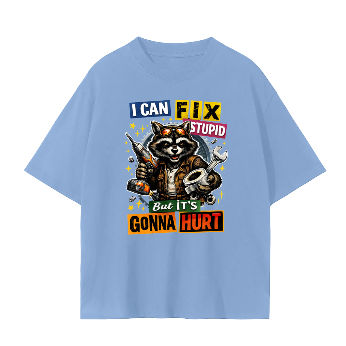 RTB,tshirt,mechanic,tee,raccoon