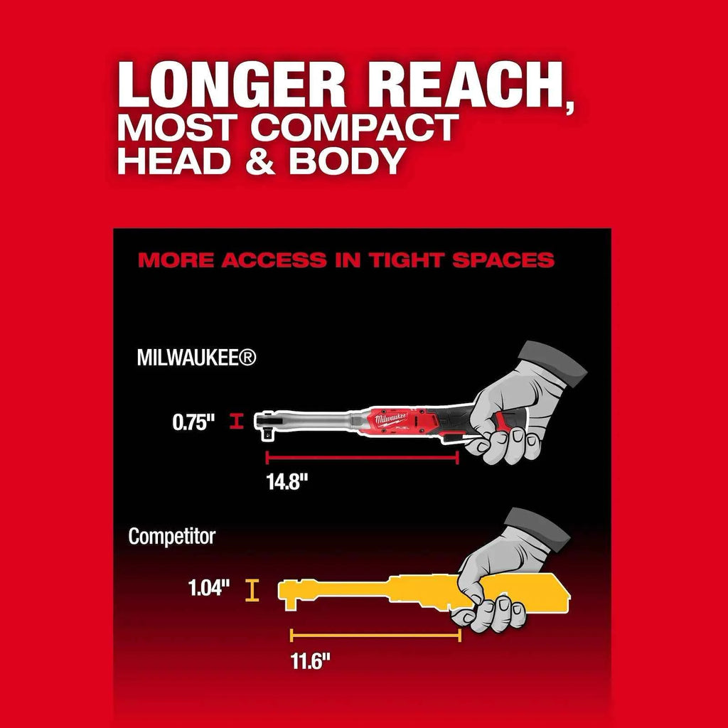 Milwaukee 3055-20 M12 FUEL™ 1/2" Extended Reach Ratchet (Tool Only)