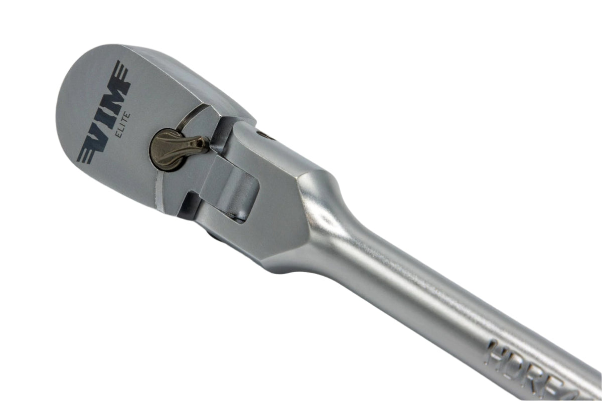 VIM Tools - 1/4" DR 10" HEAVY DUTY 90T FLEX HEAD RATCHET
