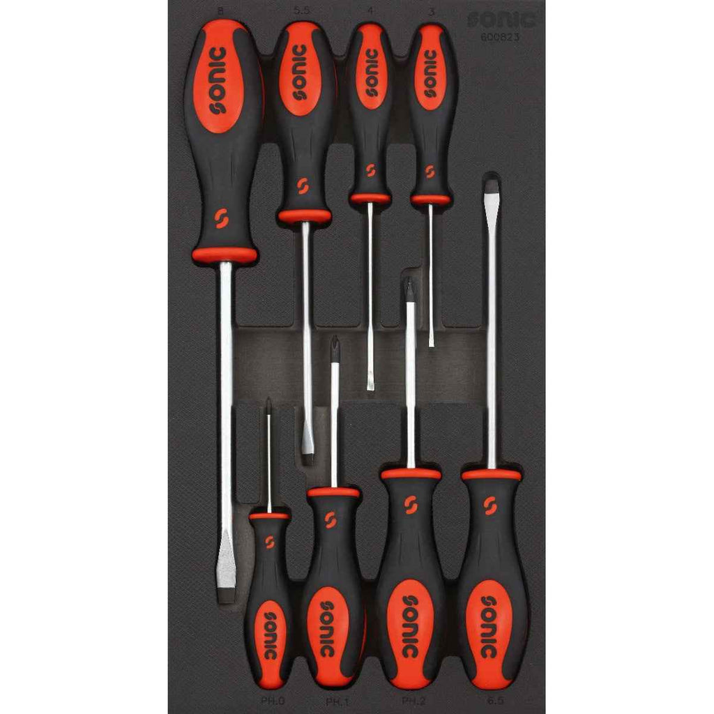 Sonic Tools - Screwdriver Set, 8-PCS - SMALL SFS - Ridge Toolbox