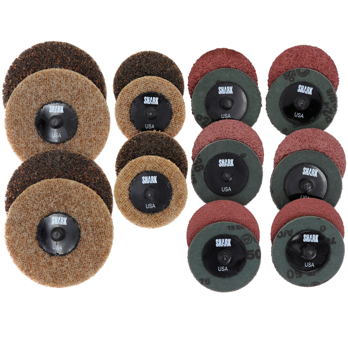 Shark Industries - 20 PCS. 2″ & 3″ Kit – Mini Grinding & Surface Conditioning - Ridge Toolbox