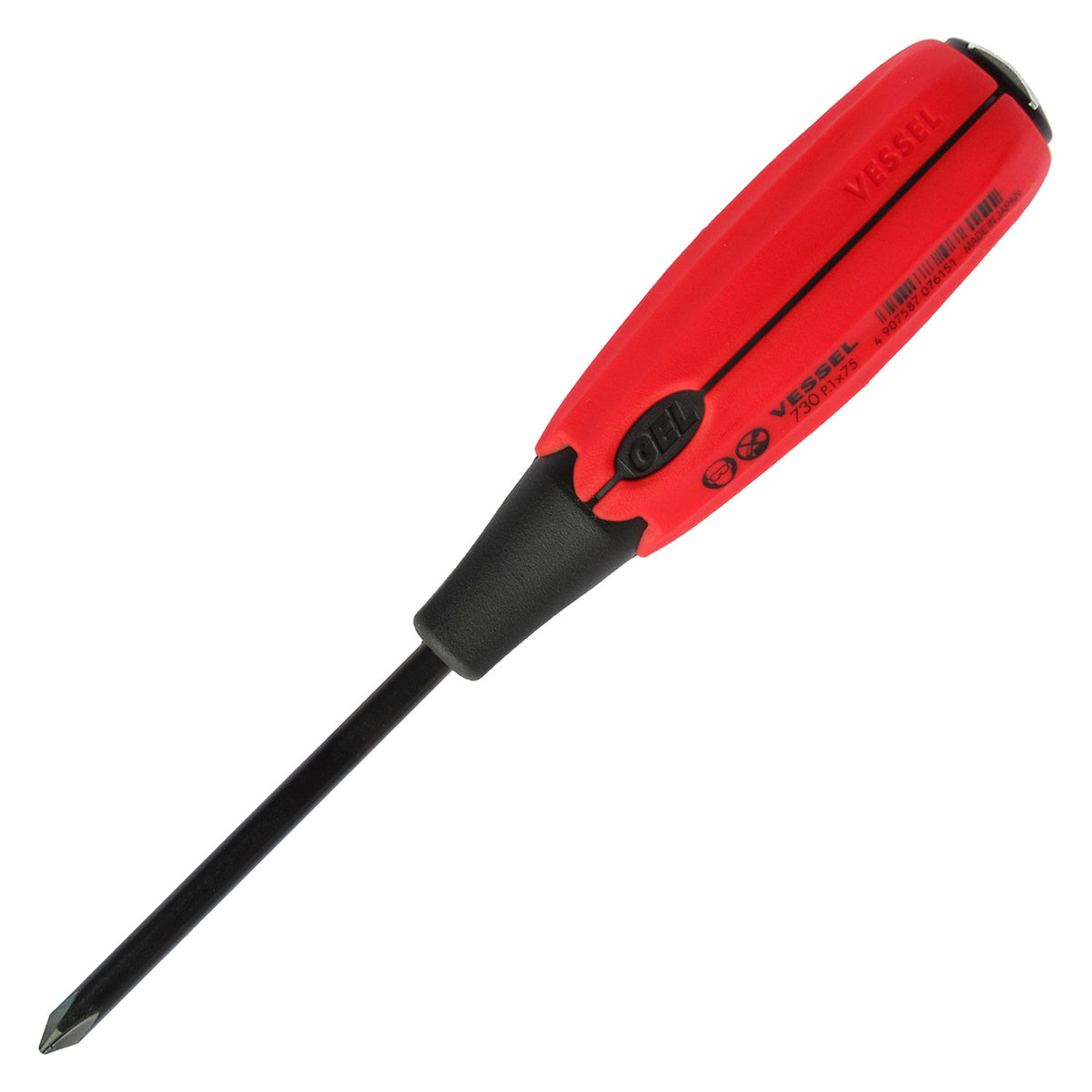 Vessel SUPER CUSHION Tang-Thru Screwdriver No.730 +1x75