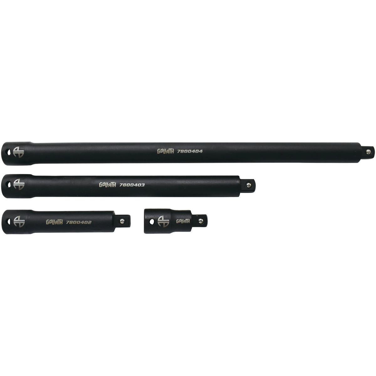 4pc 1/2″ Drive Goliath Torque-Saver Impact Extension Bar Set